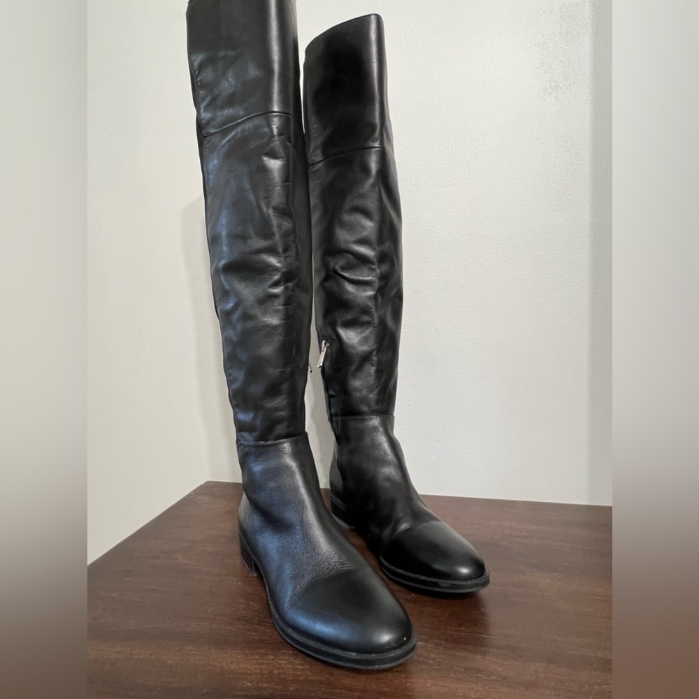 Sam Edelman Leather Over the Knee Boots Black Size 6.5